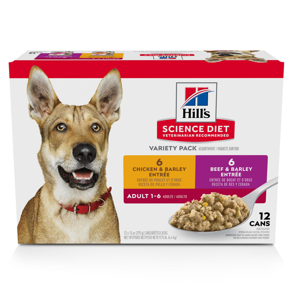 Hill's Science Diet Adult 1-6 poulet en conserve, repas équilibré pour chien actif.