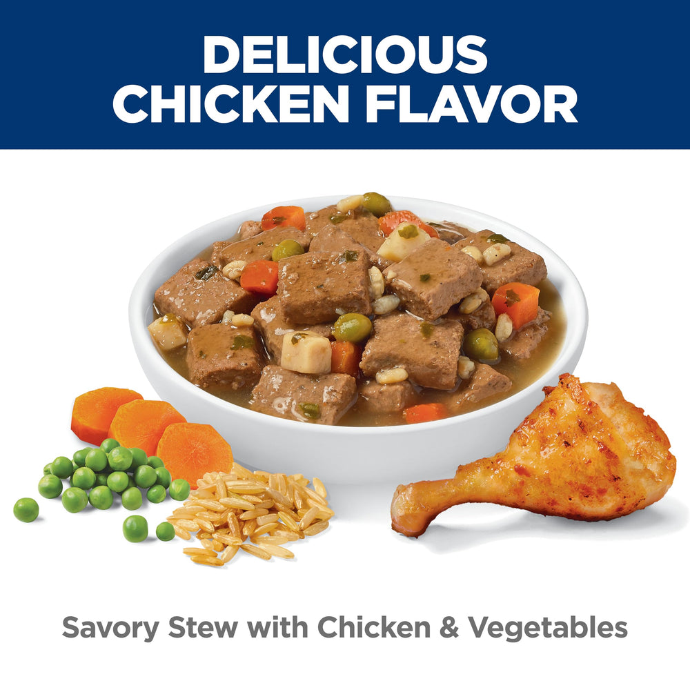 Hill's Science Diet Adulte 1-6 ragout poulet et légumes; repas équilibré
