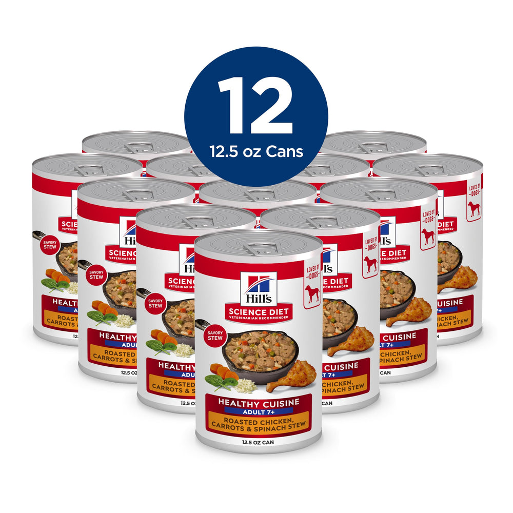 Hill's Science Diet Adult 7+ bol ragoût poulet carottes epinards — repas pratique et savoureux