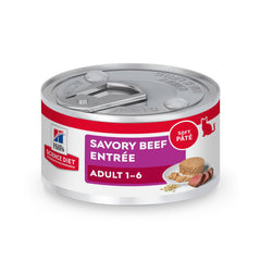 Hill's Science Diet Adulte Boeuf Mince, boîte 2,9 oz prête à servir, soutien pratique.
