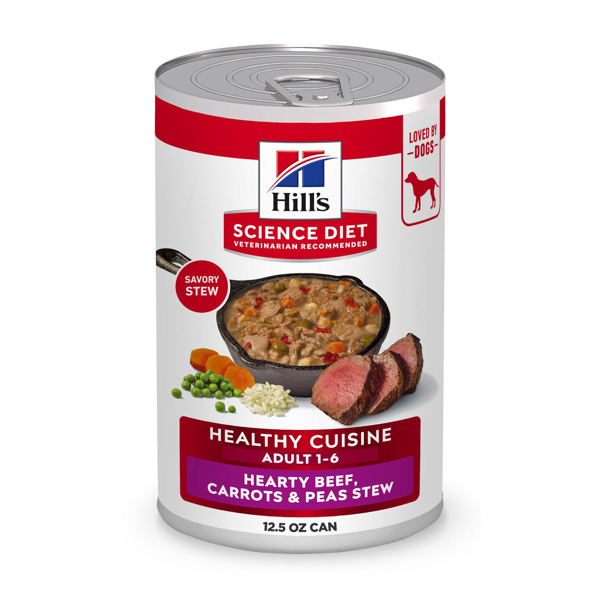 Hill's Science Diet Adulte boeuf ragoût emballage pratique et frais.