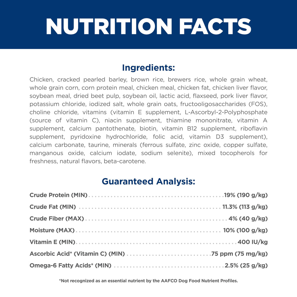 Hill's Science Diet Adulte – fabriqué aux États-Unis avec ingrédients mondiaux fiables