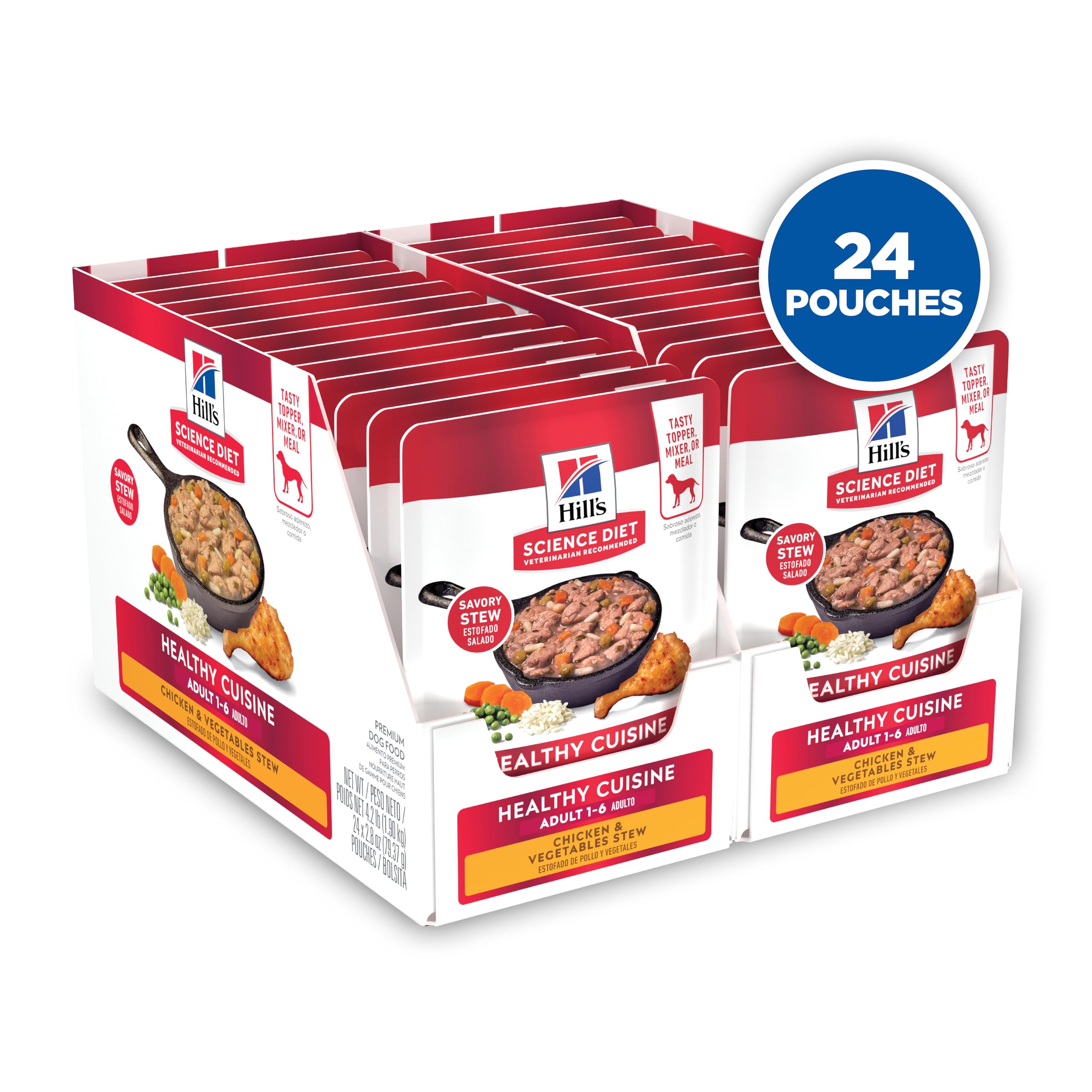 Hill's Science Diet Adult Healthy Cuisine Texture Cremeuse : ragout onctueux apprécié par les chiens.
