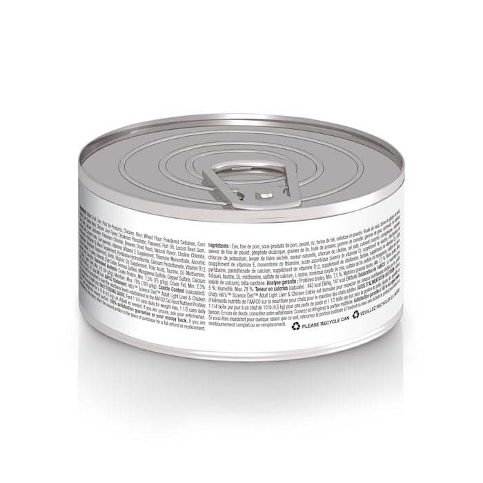 Hill's Science Diet Adulte Light Liver Poulet – ingrédients naturels et protéines de poulet.