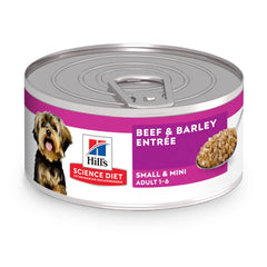 Hill's Science Diet Adulte Petit Chien Boeuf Barley texture appétissante en conserve