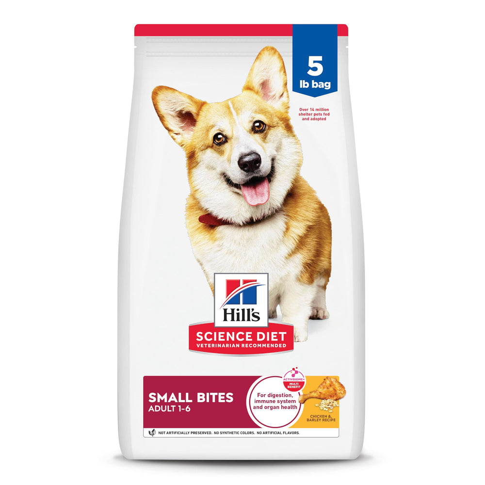 Hill's Science Diet Adulte – petites croquettes poulet et orge pour pelage sain