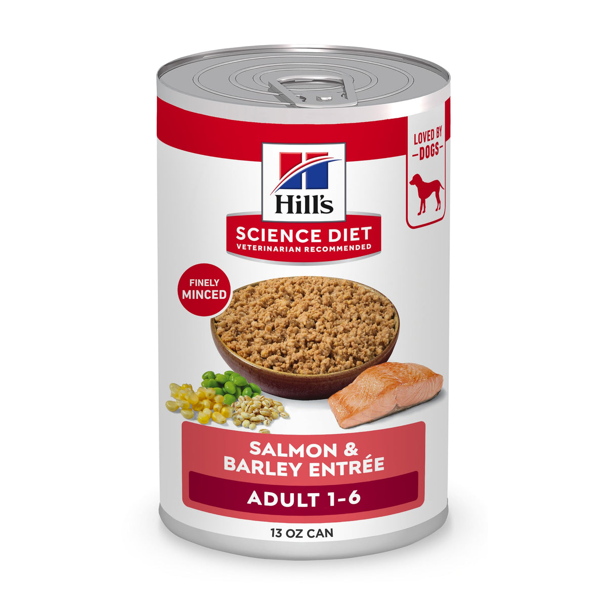 Hill's Science Diet Adult Saumon et Orge en conserve de 374 g: énergie soutenue.