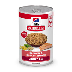 Hill's Science Diet Adult Saumon et Orge en conserve de 374 g: énergie soutenue.
