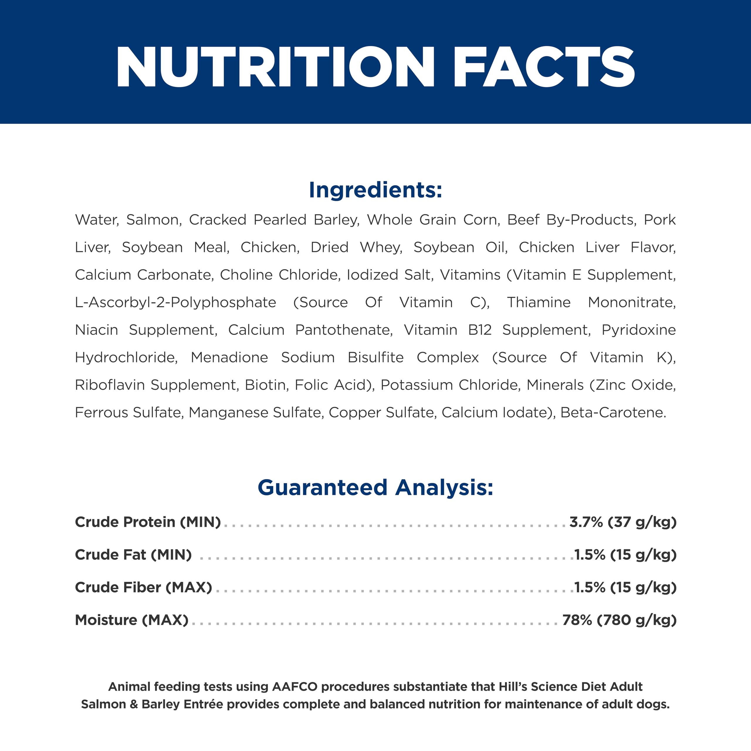 Ingrédients naturels et vitamines essentiels dans Hill's Science Diet.