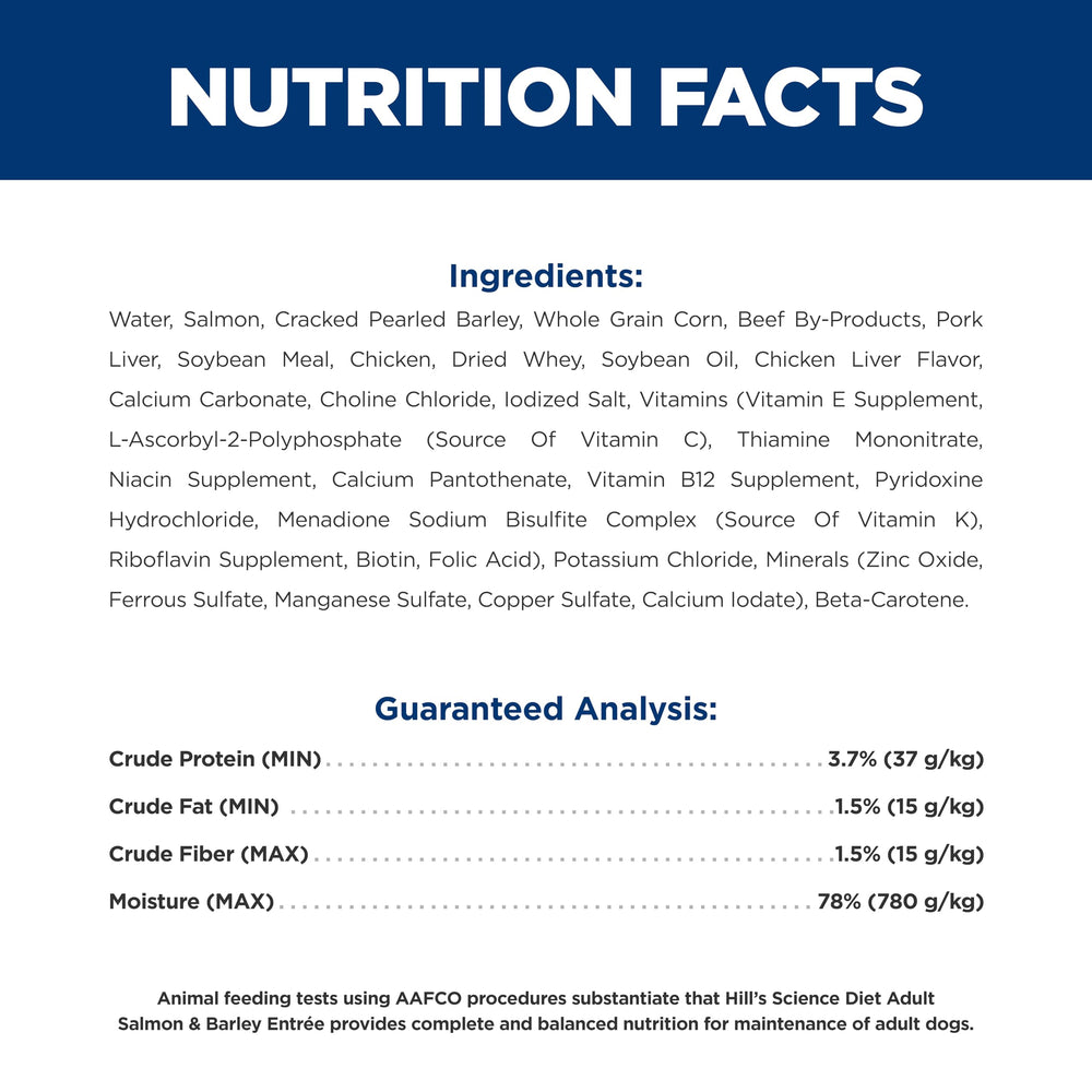 Ingrédients naturels et vitamines essentiels dans Hill's Science Diet.