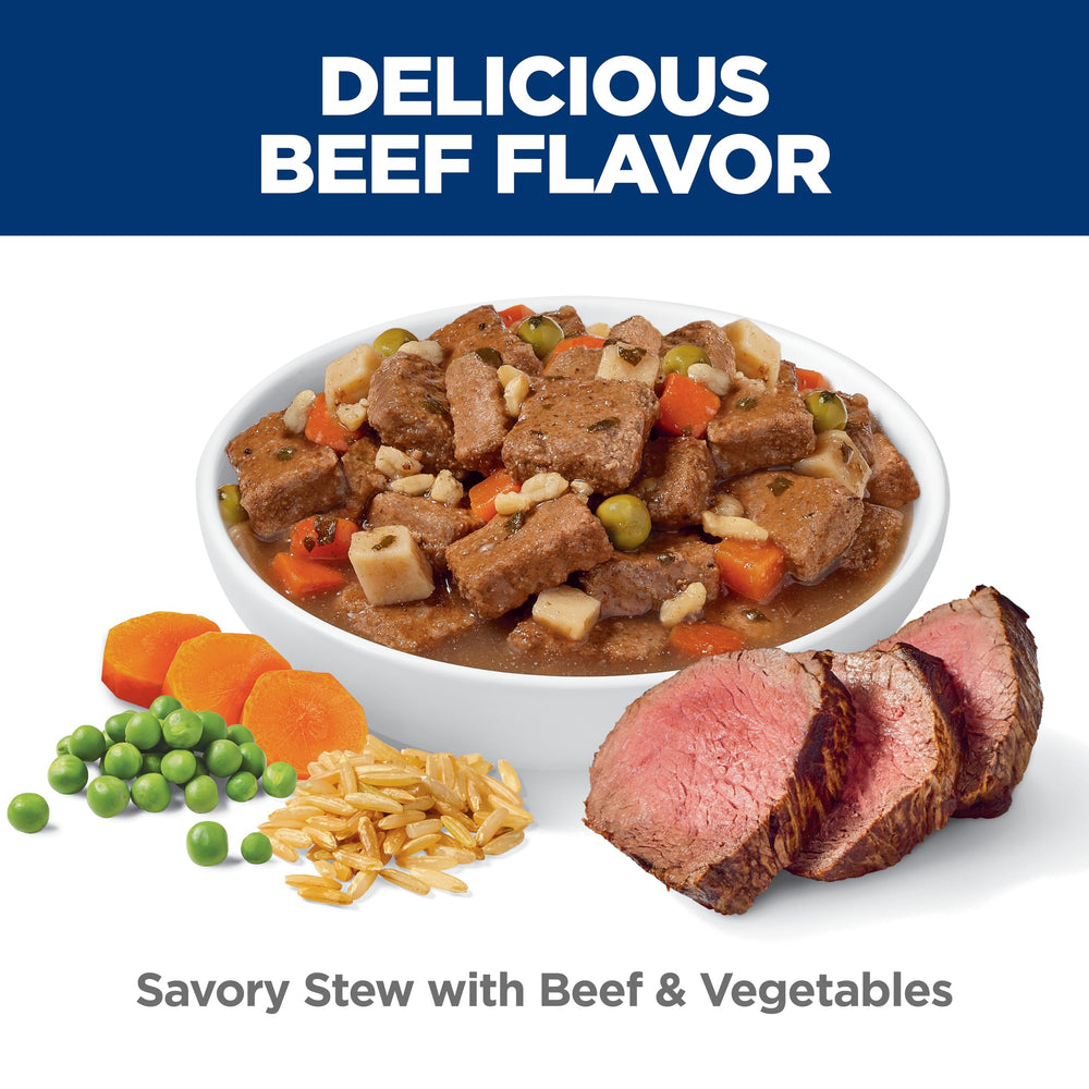 Hill's Science Diet Adult Savory Stew sauce gourmande – goût apprécié des chiens.