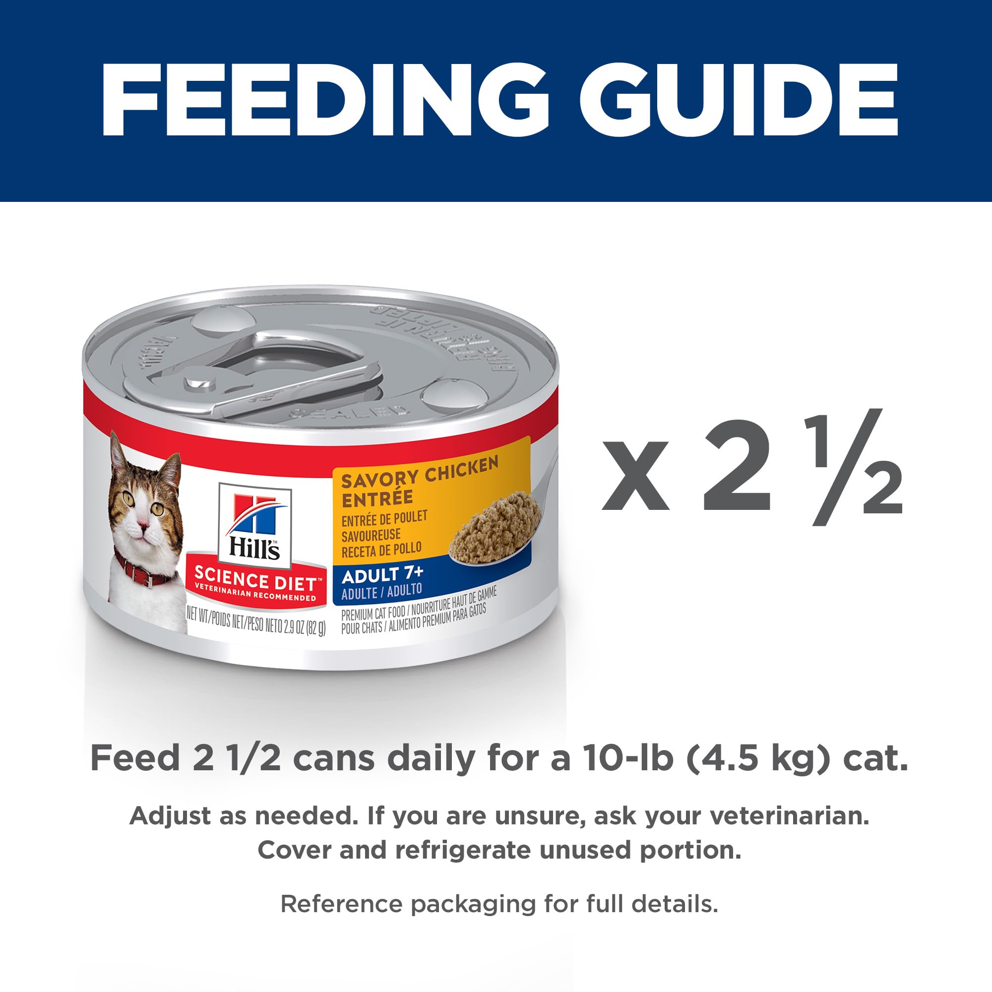 Hill's Science Diet Adulte 7+ emballage américain, standard de qualité.