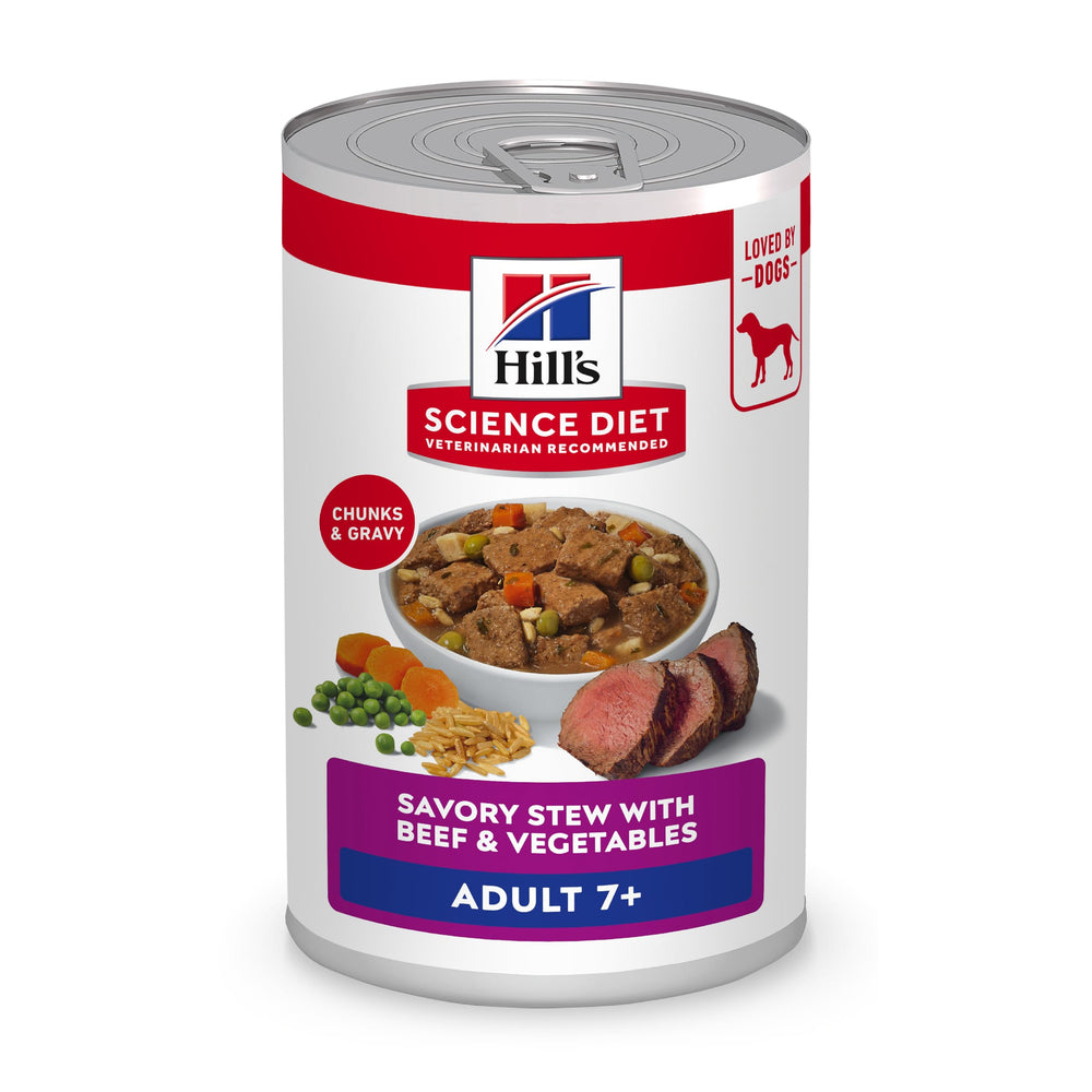 Hill's Science Diet Adult 7+ ragout boeuf-légumes, repas savoureux pour chien âgé