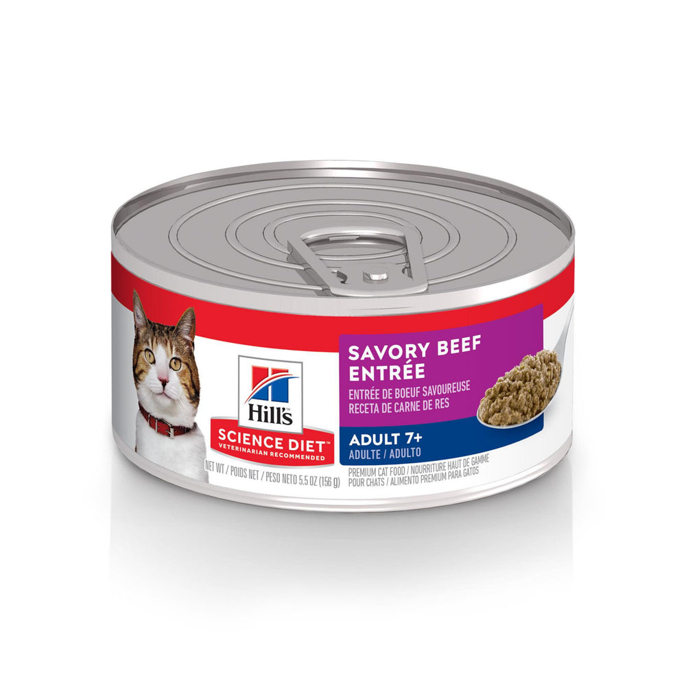 Hill's Science Diet Adult 7+ boeuf mince, texture humide idéale pour chats seniors
