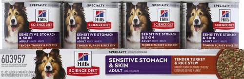 Hill's Science Diet boîtes 370 g dinde et riz, portions faciles à servir.