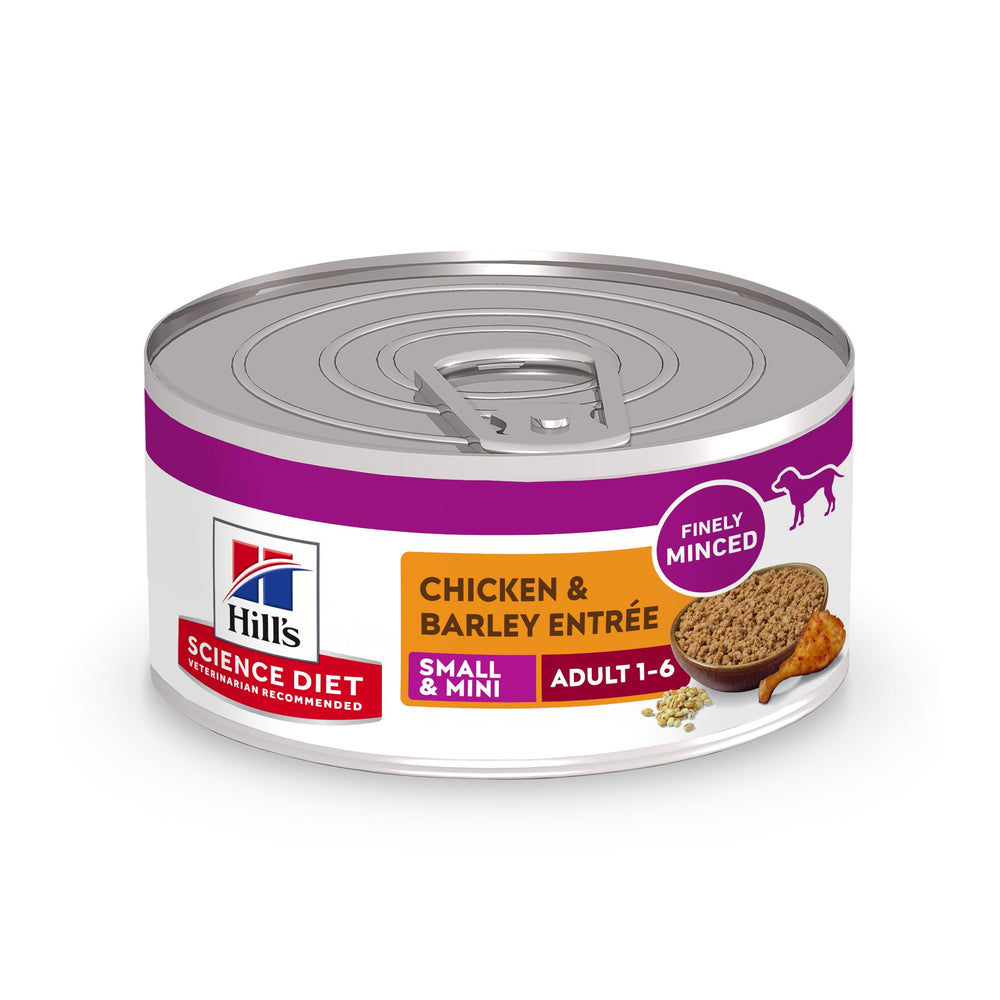 Hill's Science Diet Adulte Petit Chien boite poulet et orge, nutrition équilibrée
