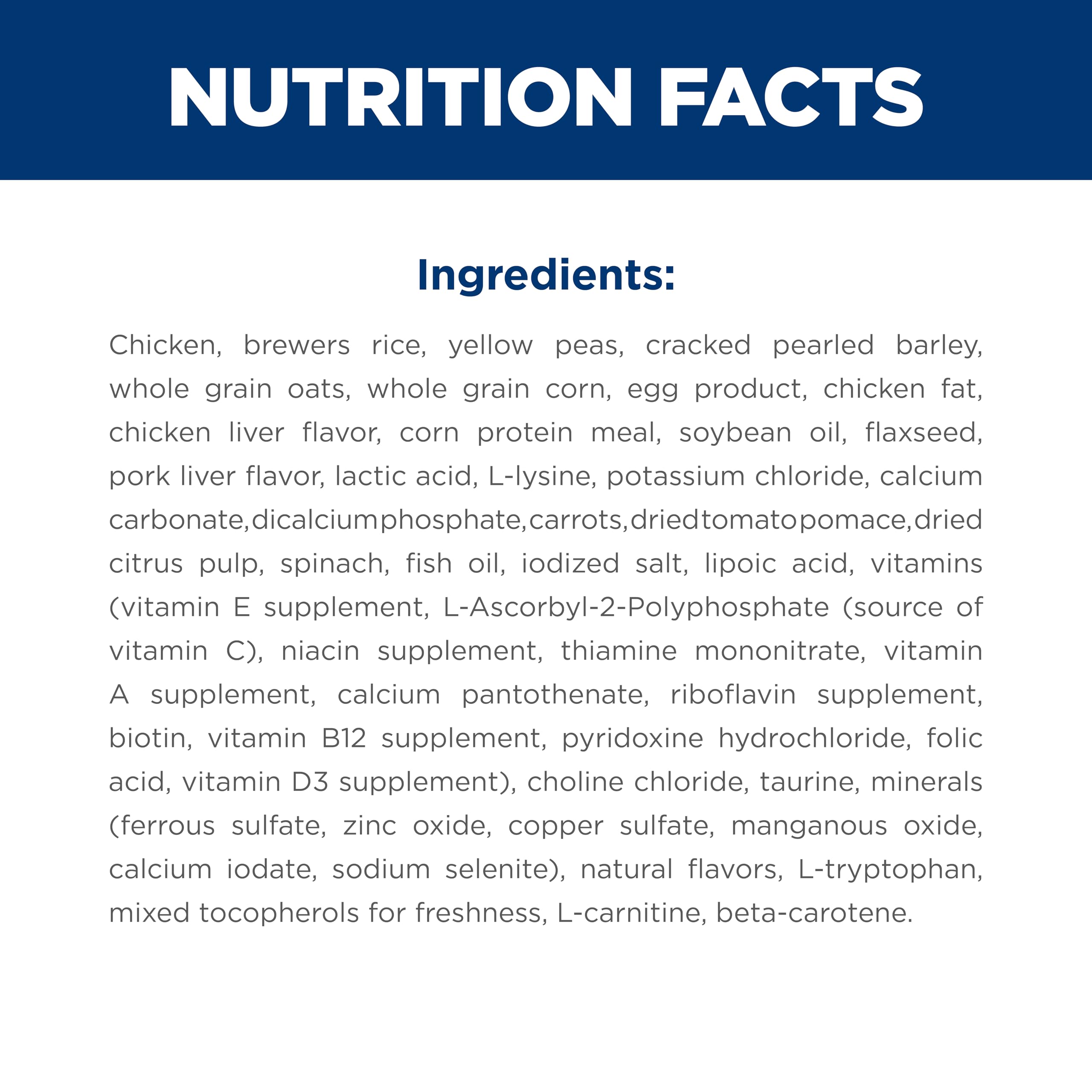 Soutien potentiel pour la fonction cérébrale et l’énergie avec Hill's Science Diet.