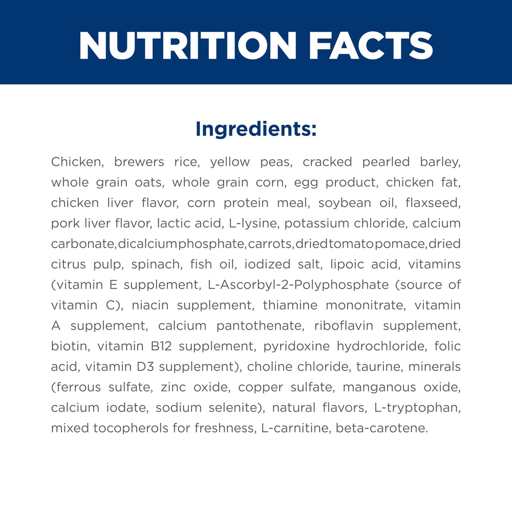 Soutien potentiel pour la fonction cérébrale et l’énergie avec Hill's Science Diet.
