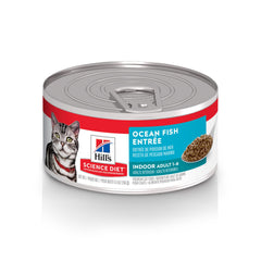 Hill's Science Diet Chat Adulte Indoor Ocean Fish en boîte, repas savoureux pour chats d'intérieur