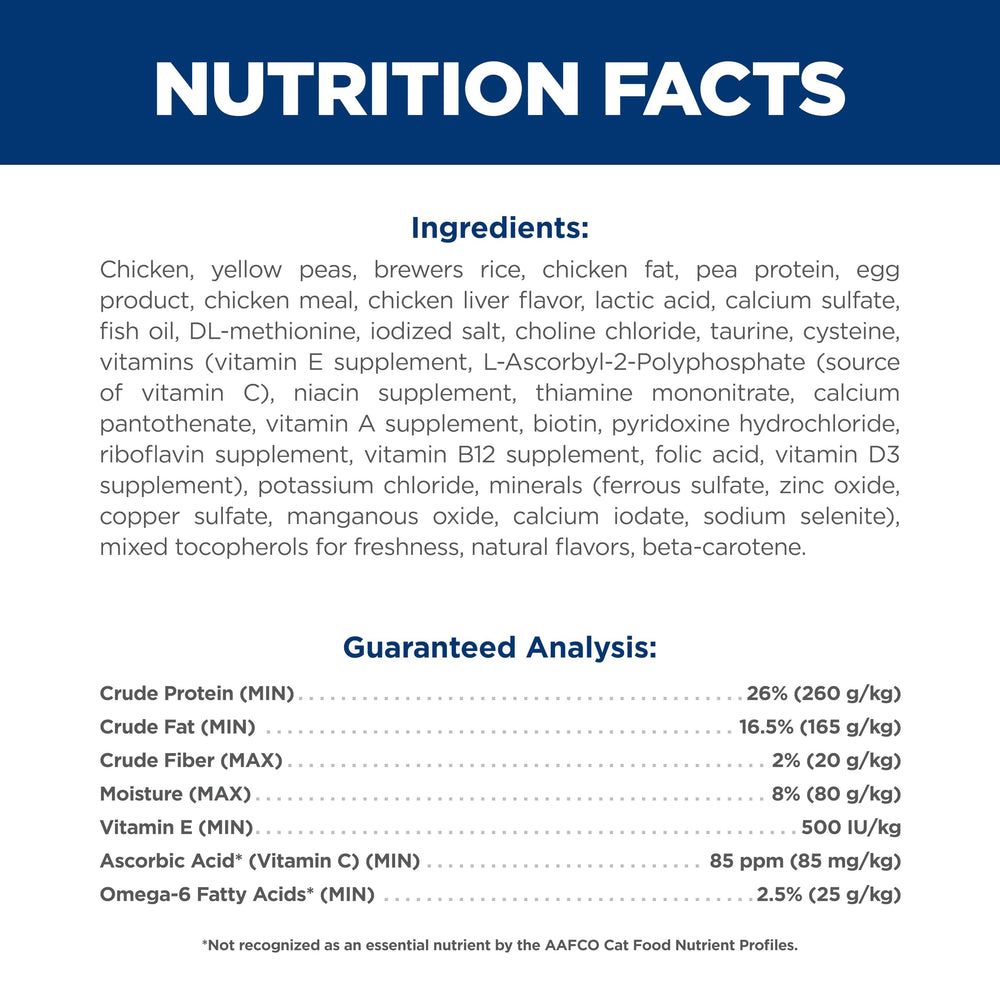 Hill's Science Diet Chat Adulte ingredients-naturels: ingrédients simples pour digestion douce.
