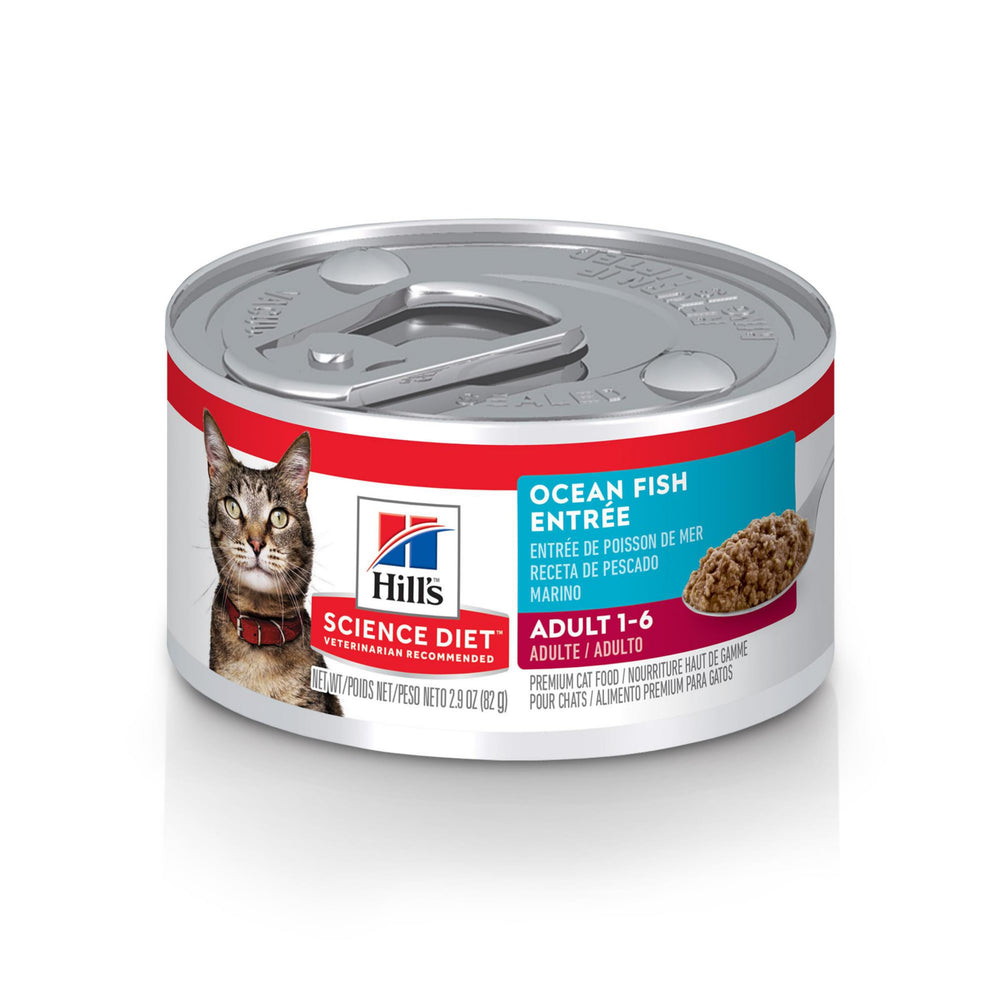 Hill's Science Diet Chat Adulte – boîte océan-poisson: repas équilibré et savoureux.