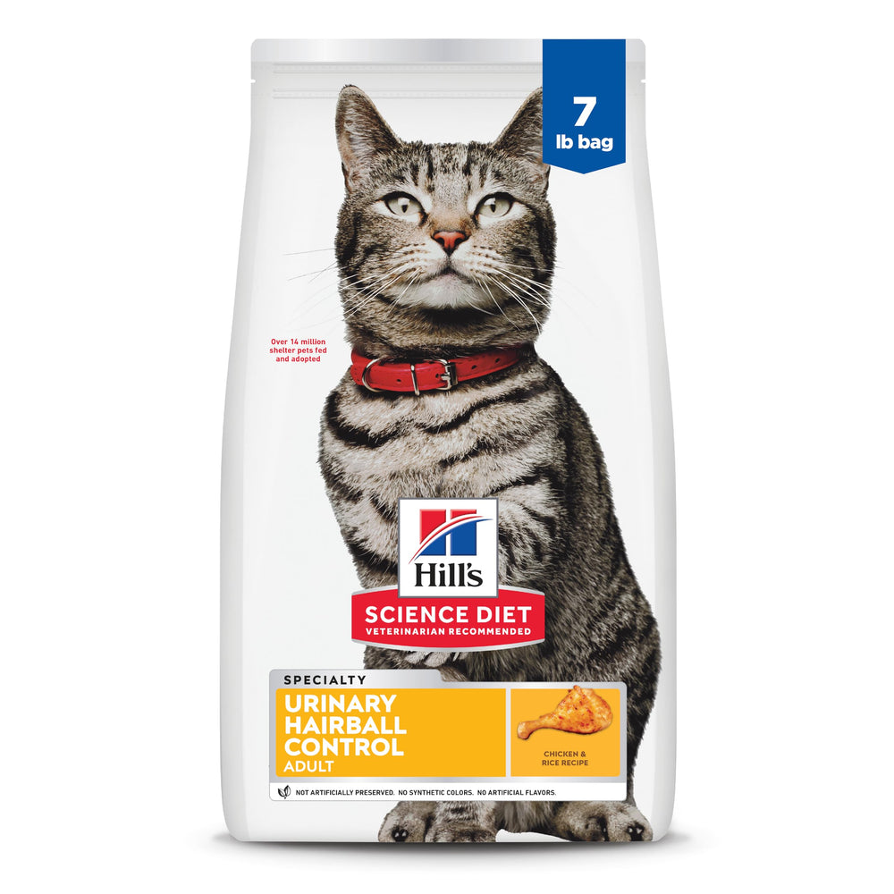 Hill's Science Diet Chat Adulte – sac 7 lb pour soutien urinaire et boules de poils