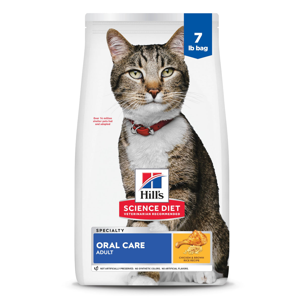Hill's Science Diet Chat Adulte – croquettes au poulet, soin dentaire pour chats.