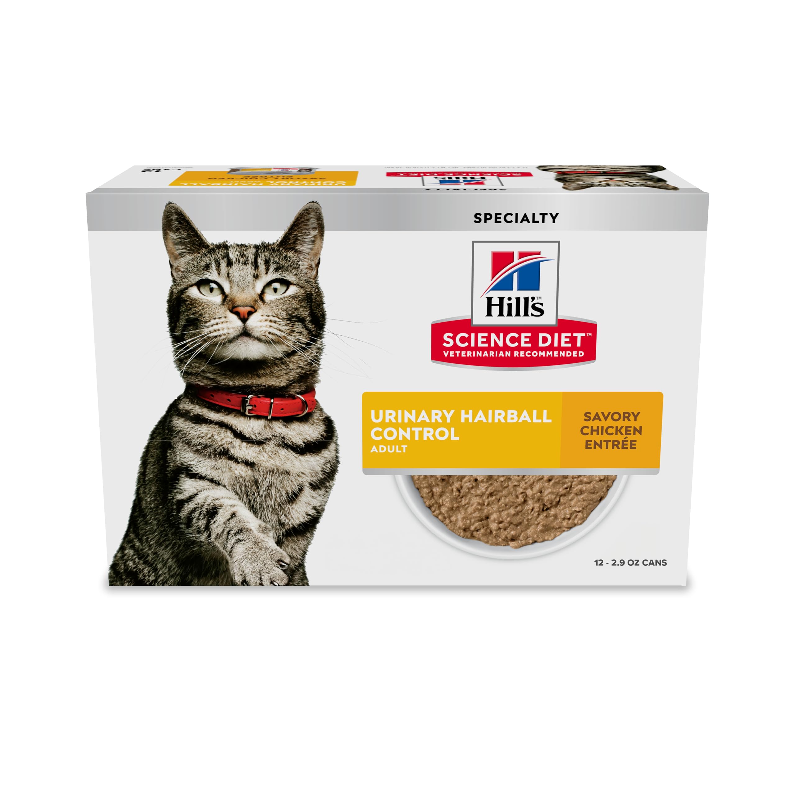 Hill's Science Diet chat adulte, emballage clair, format pratique pour chaque repas.