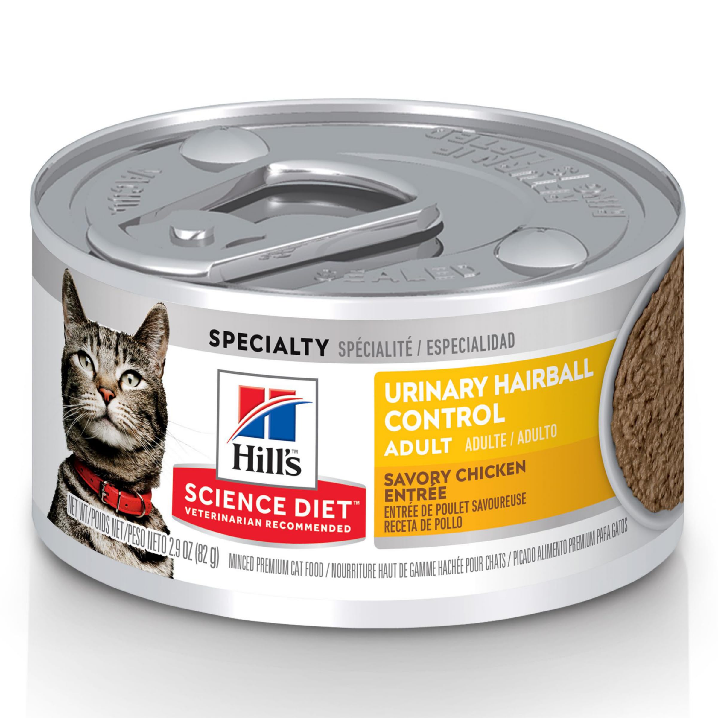 Hill's Science Diet chat adulte, entrée poulet mince, texture appétissante.
