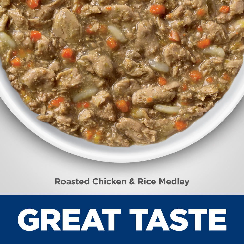 Hill's Science Diet Chat, boîte poulet rôti riz en sauce, ingrédients naturels et formulation simple