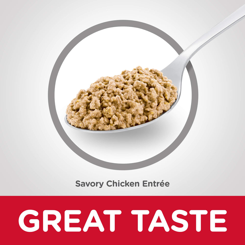 Hill's Science Diet Chat Intérieur Poulet – boîte: ingrédients de qualité soutenant le pelage.