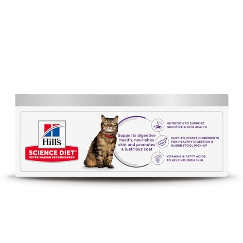 Hill's Science Diet chat poulet estomac sensible avec legumes, routine quotidienne pratique