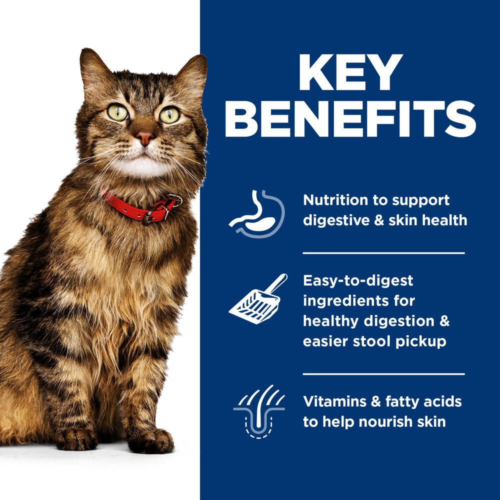 Hill's Science Diet chat poulet estomac sensible peau brillante grâce oméga-6 et vitamine E