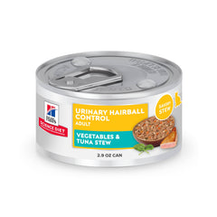 Hill's Science Diet ragoût thon et légumes pour chat, texture appétente facilitant l'alimentation.