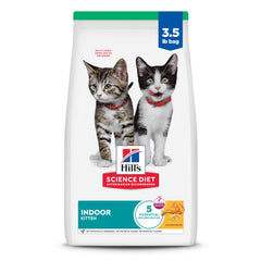 Sac Hill's Science Diet Chaton Indoor Poulet, 3-5 lb, pratique et facile à stocker.