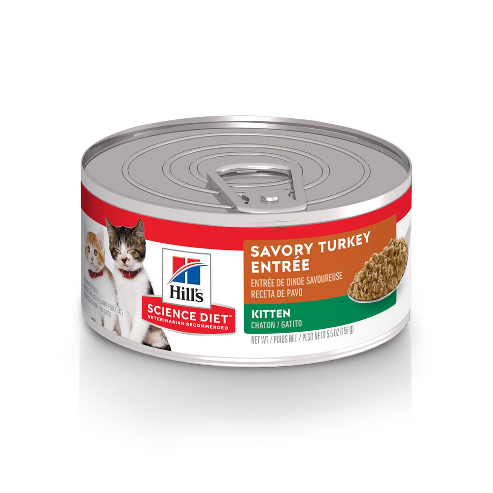 Hill's Science Diet Chaton pâtée dinde, boîtes 5,5 oz, soutien à la croissance et énergie