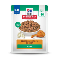 Hill's Science Diet chaton, sachets poulet 80 g, repas pratique et équilibré.