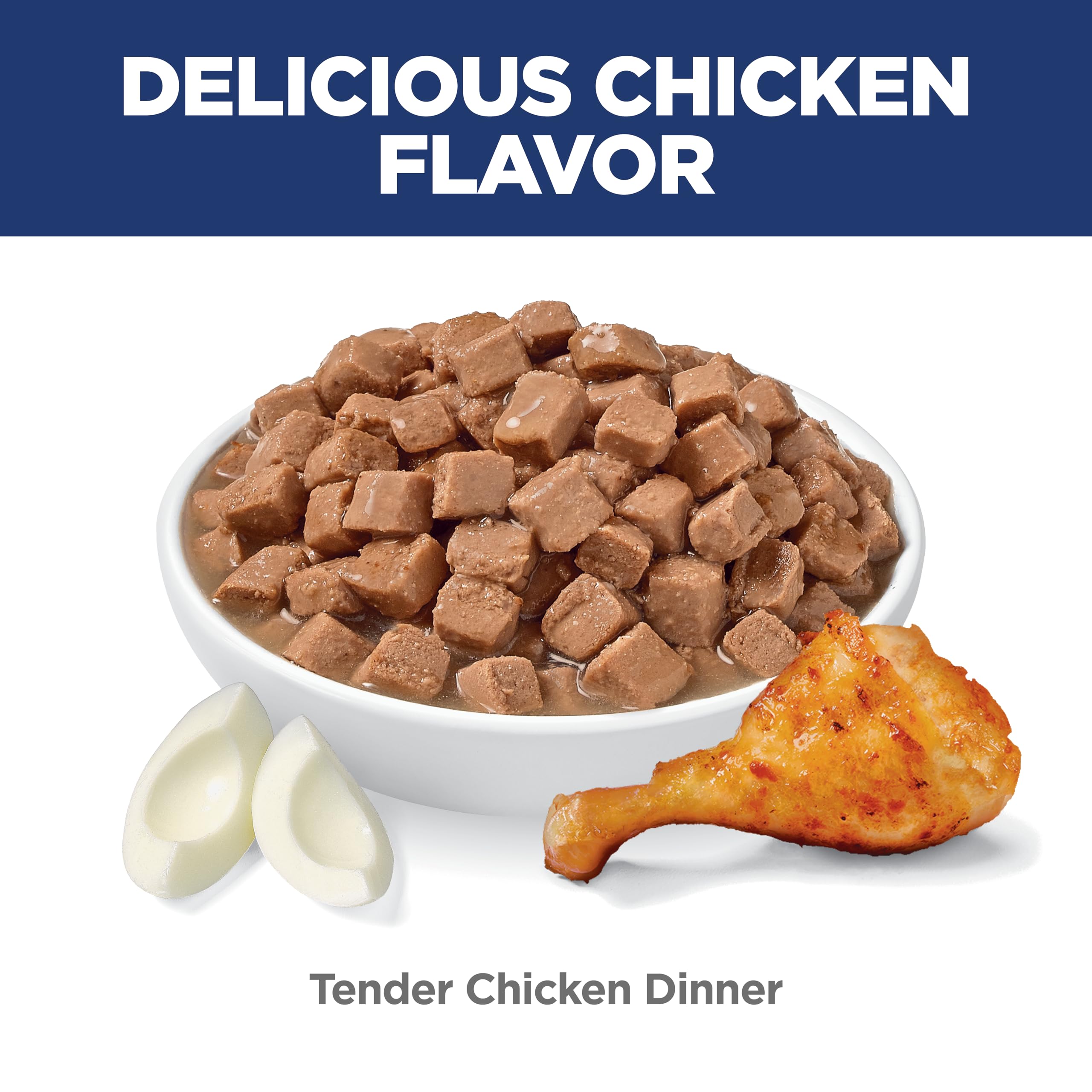 Hill's Science Diet chaton, sauce onctueuse et morceaux tendres au poulet.
