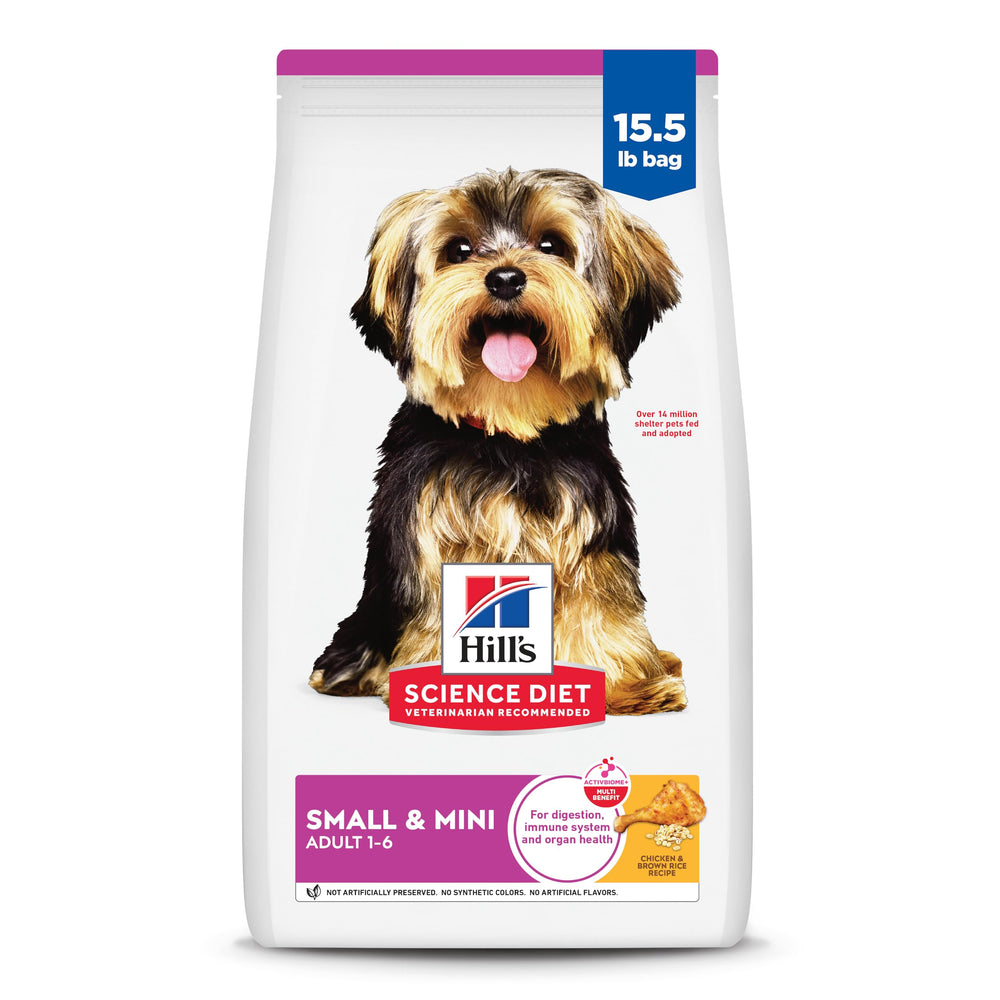 Hill's Science Diet Chien Mini croquettes poulet riz brun, énergie équilibrée.