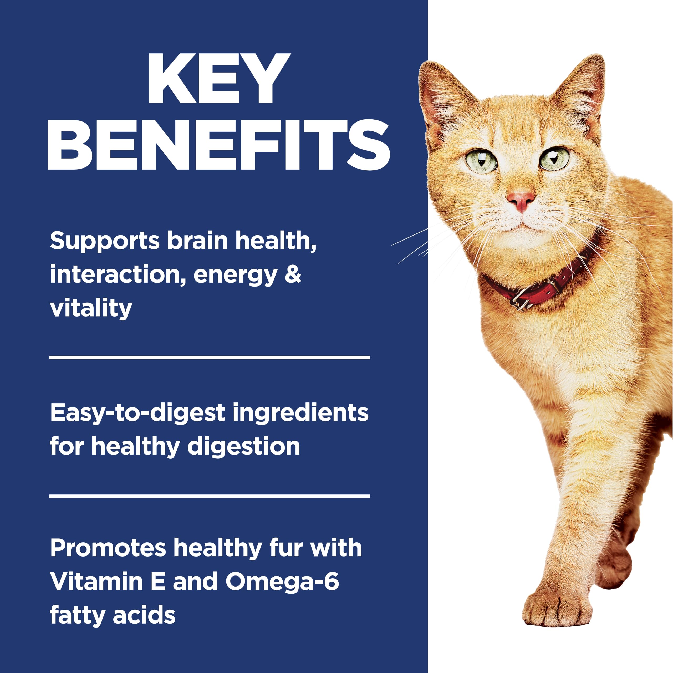 Hill's Science Diet emballage senior chat, sac 3 lb refermable.