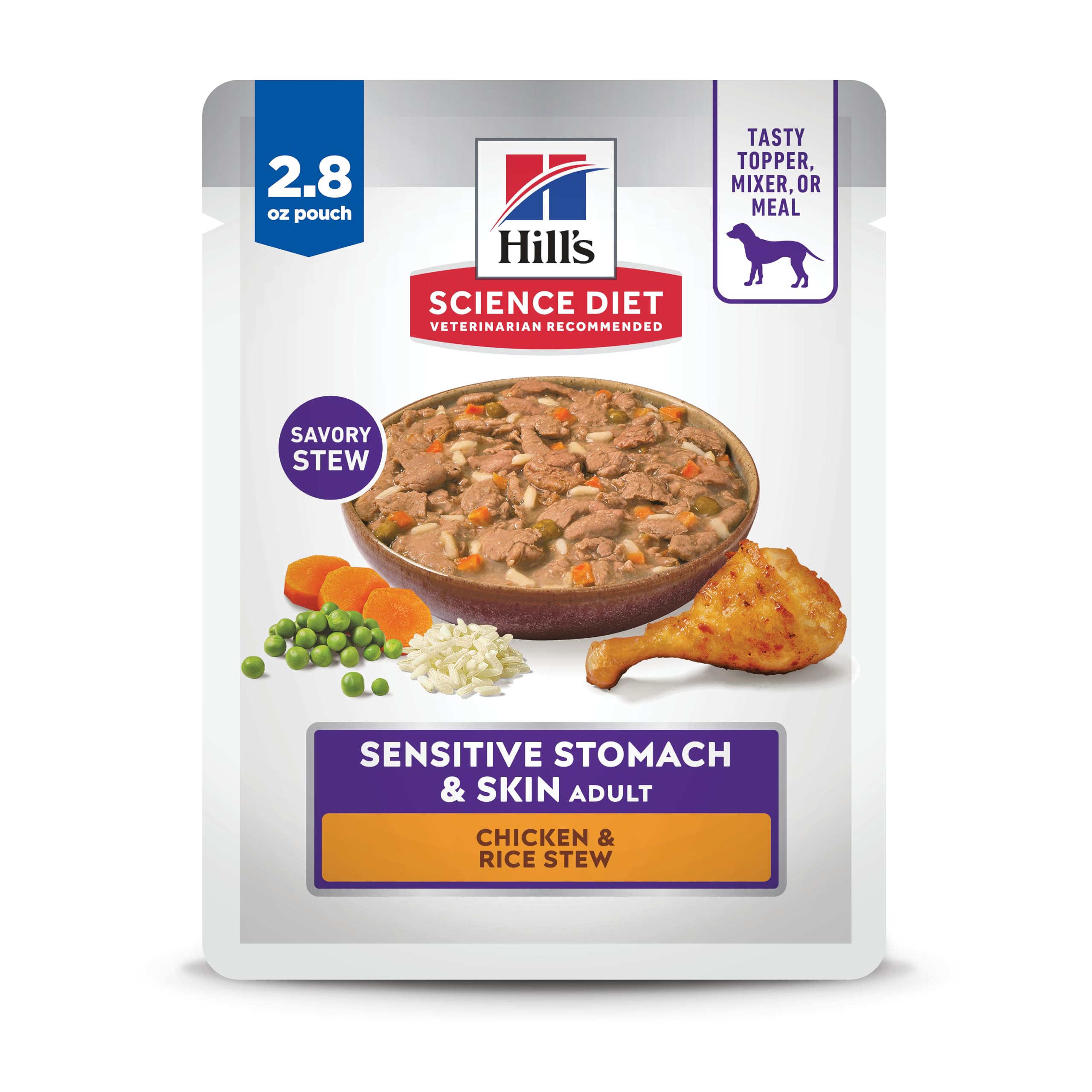 Emballage Hill's Science Diet Sensitive Stomach & Skin, sachet pratique pour repas quotidiens