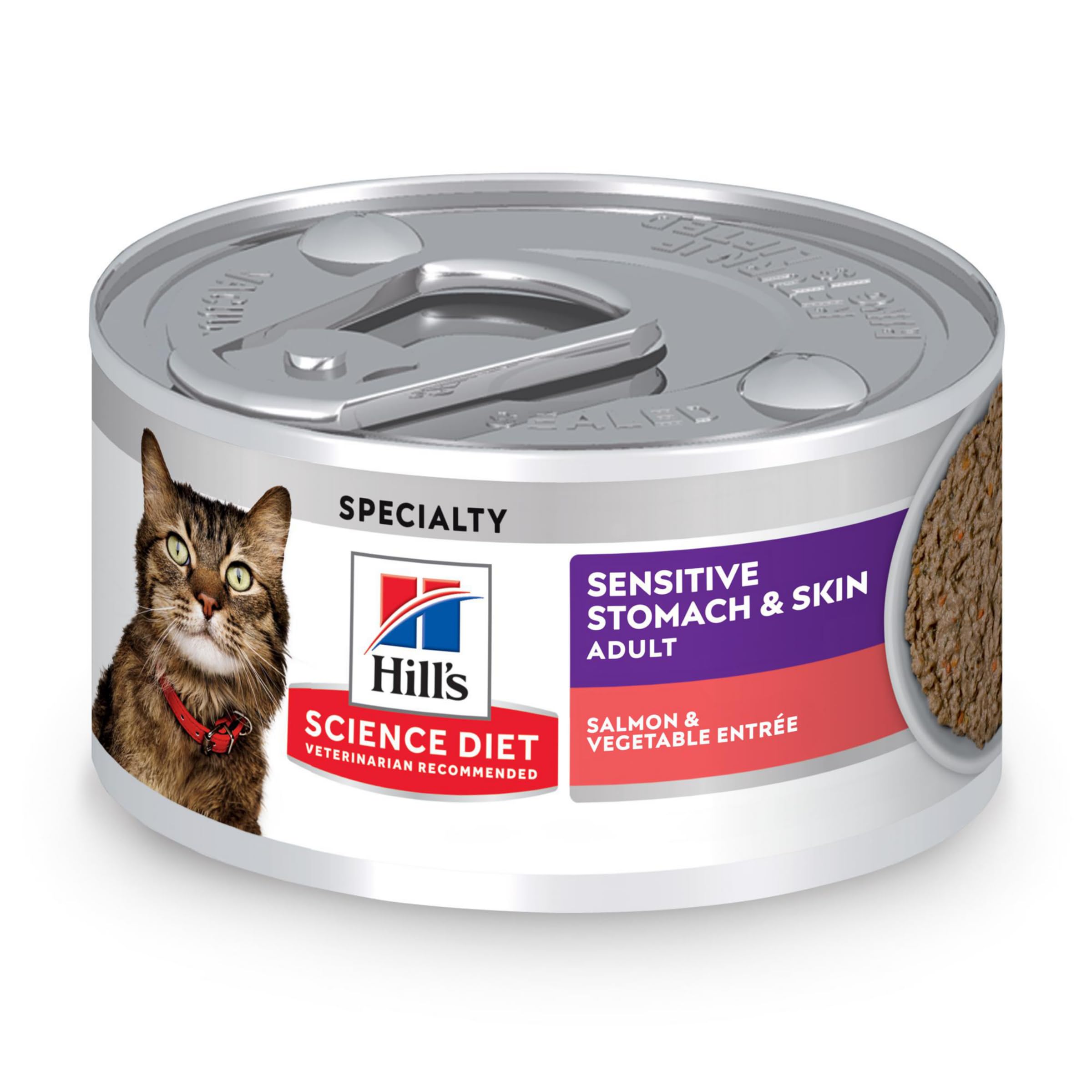 Hill's Science Diet estomac sensible peau — emballage clair pour le repas humide quotidien