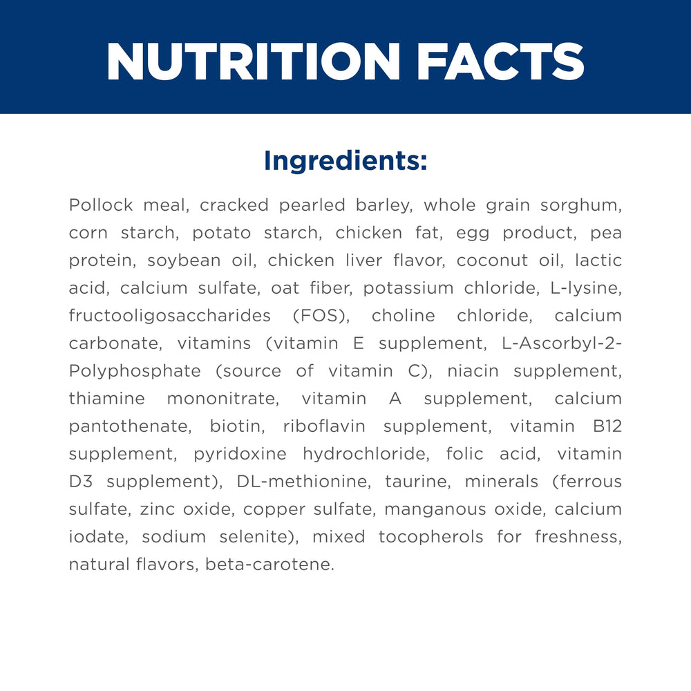Hill's Science Diet Ingrédients naturels avec vitamines et acides aminés.