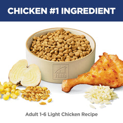 Hill's Science Diet Light chat adulte poulet, L-Carnitine incluse, soutien potentiel poids.