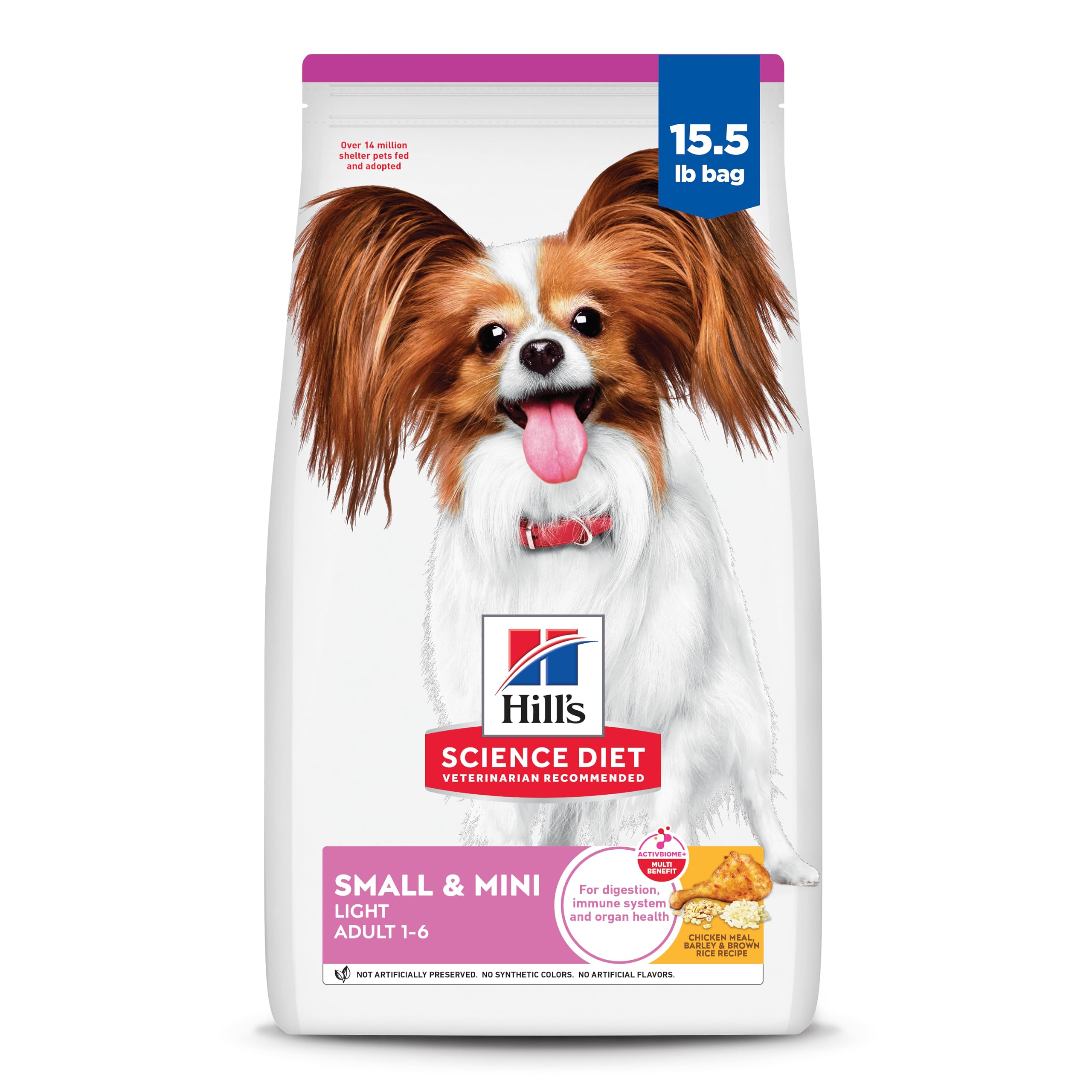 Hill's Science Diet Light Small & Mini – sac 7 kg, croquettes adaptées pour petits chiens.
