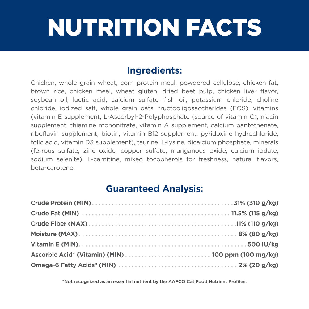Hill's Science Diet Omega-6 et vitamine E – peau et pelage sains.