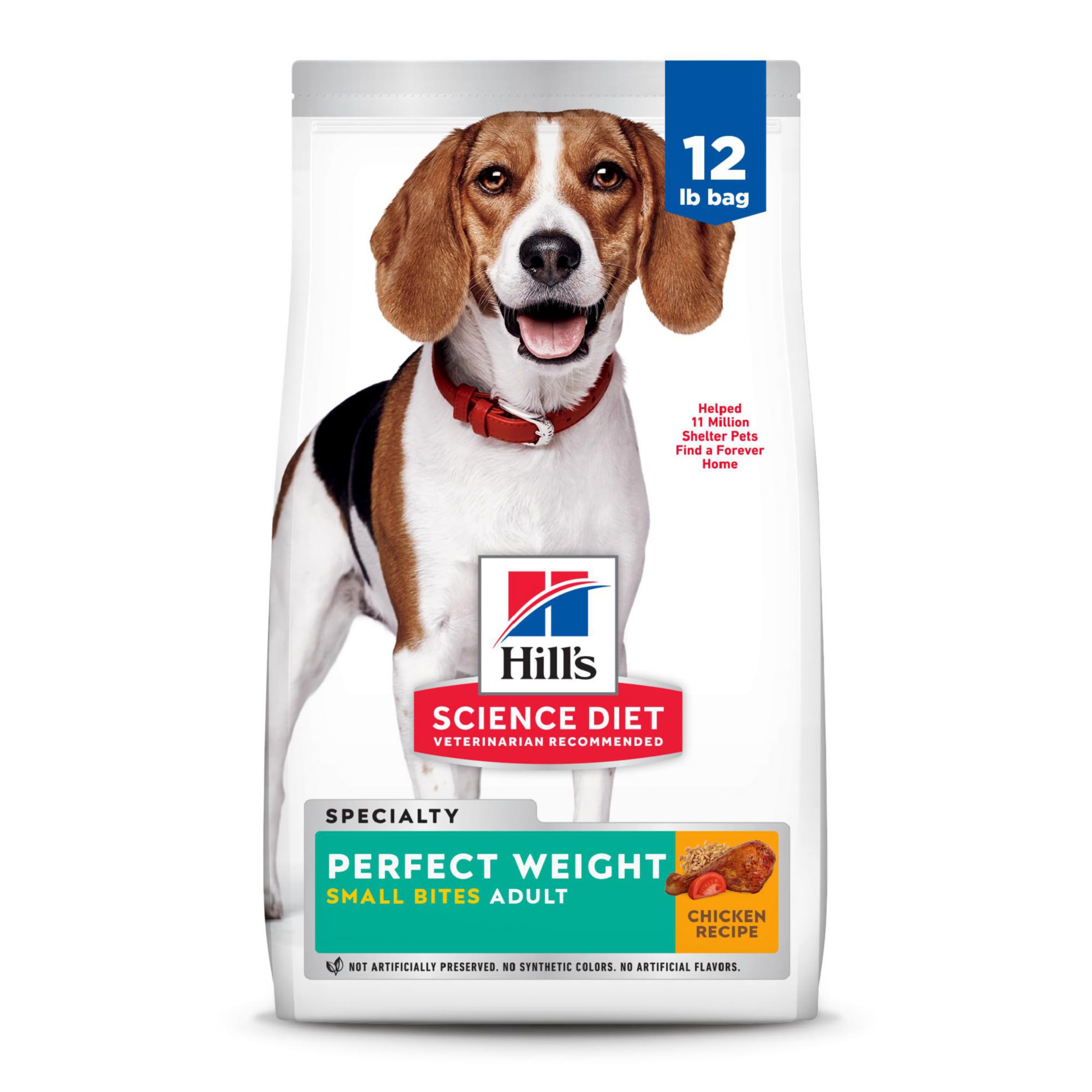 Hill's Science Diet Adulte Poids Idéal – croquettes poulet dans bol, soutien poids sain
