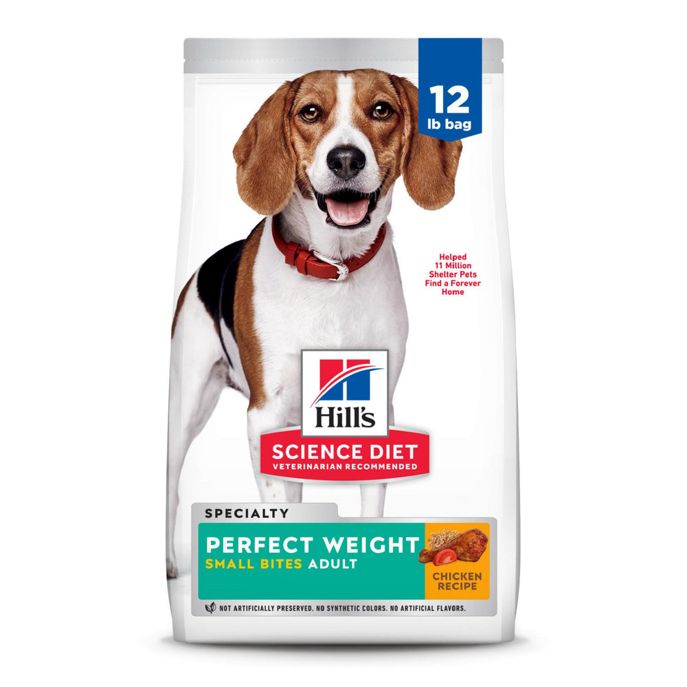 Hill's Science Diet Adulte Poids Idéal – croquettes poulet dans bol, soutien poids sain