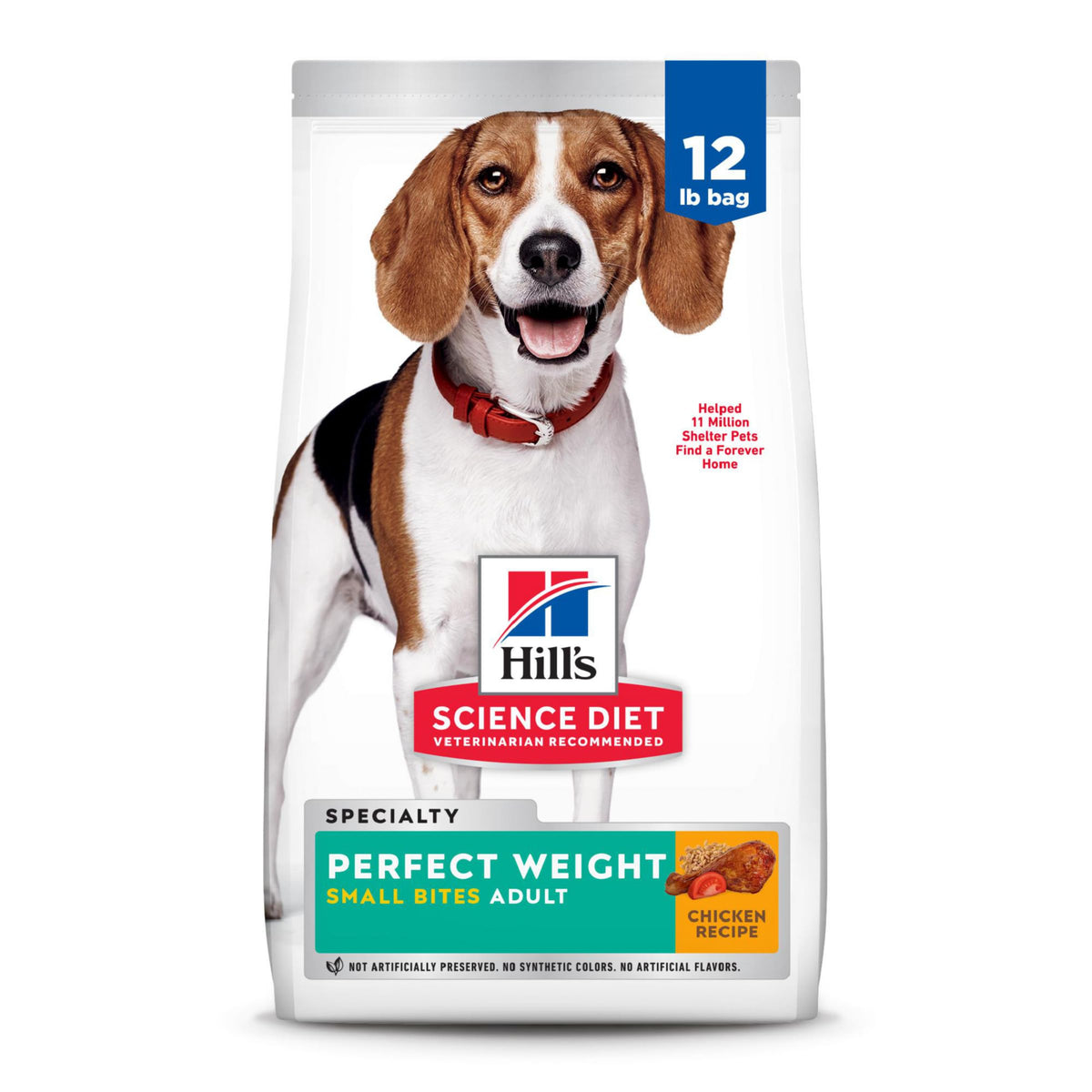 Hill's Science Diet Adulte Poids Idéal – croquettes poulet dans bol, soutien poids sain