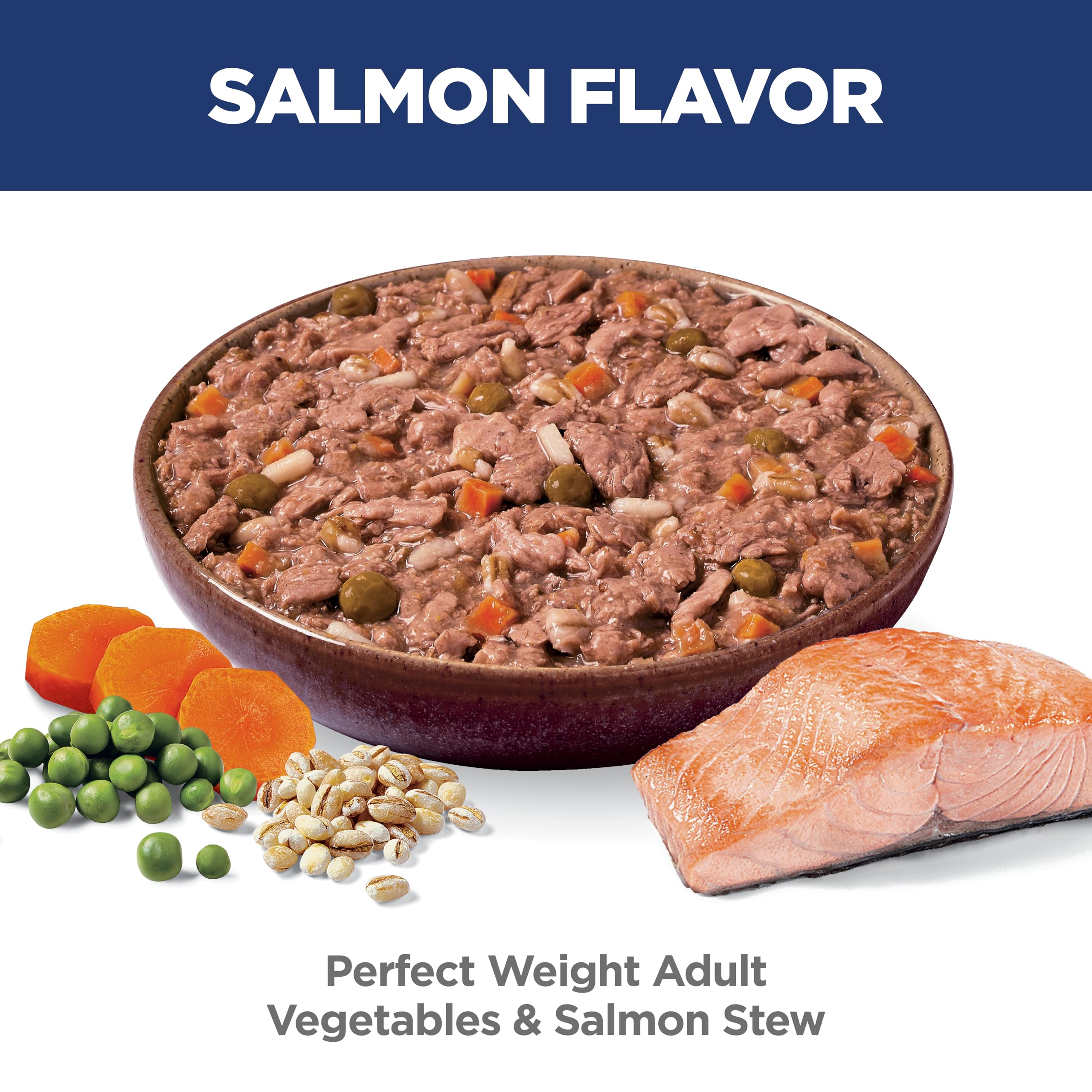 Hill's Science Diet Poids Idéal – sachet saumon et légumes, pratique en repas portionnés.